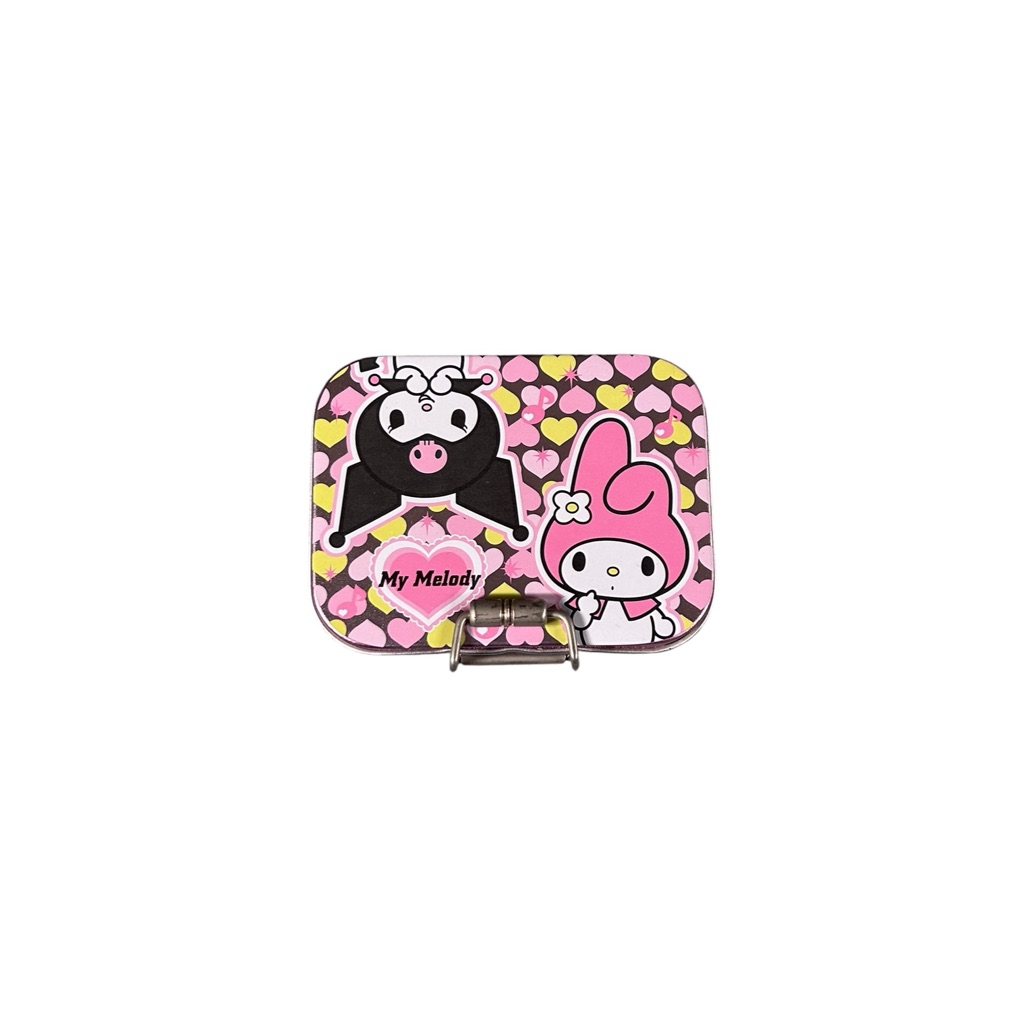 Vintage Y2k Sanrio My Melody & Kuromi Hearts Collectible Tin Trinket Box Kawaii